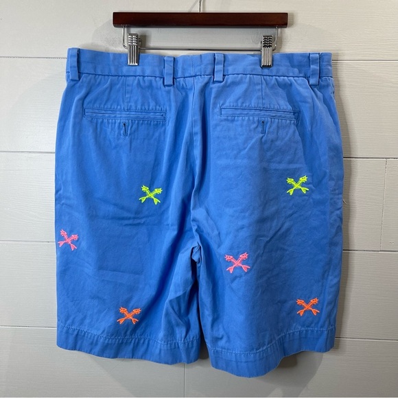 Vineyard Vines | Men’s Breaker Shorts Novelty Fish Bone Print Size 34 - Picture 6 of 7